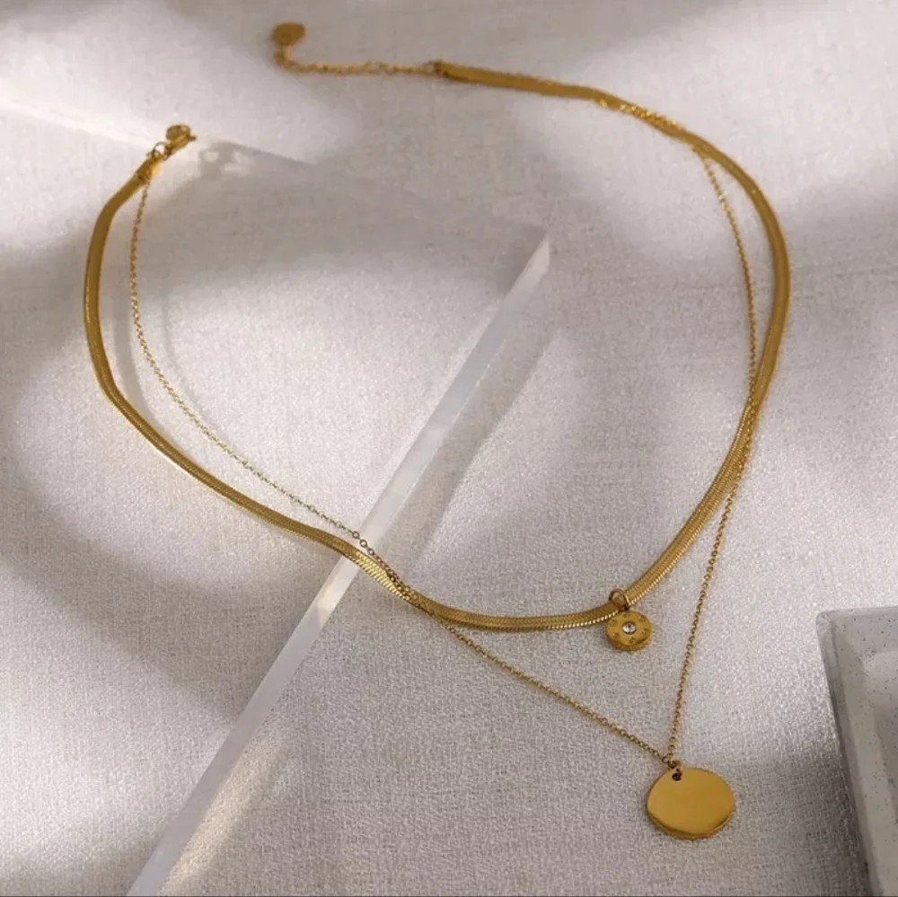Trendy Two-layered Necklace - Picture 3 of 5